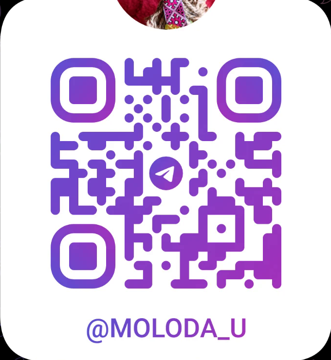 QR-код на Telegram «Молода Українка»